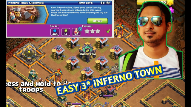 easy 3* like a pro - clash of clans Inferno town challange with swag | No need even All troops | CWK