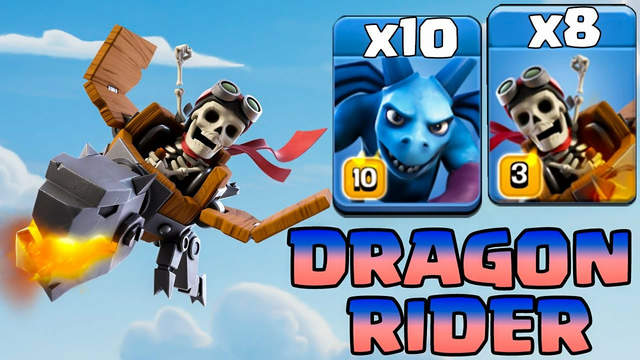 Dragon Rider New Troops Clash Of Clans Update Attack !! COC New Event || 8 Dragon Rider + 10 Minion