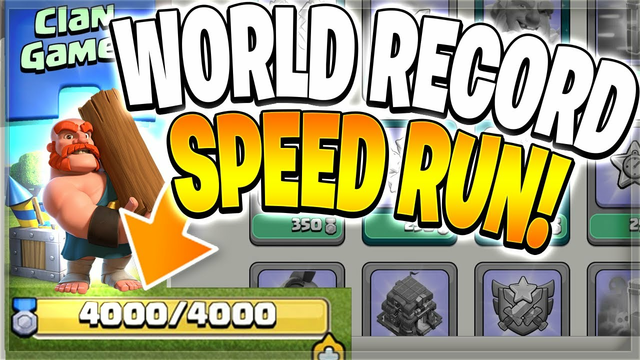 NEW Clan Games Speed Run WORLD RECORD?! (Clash of Clans)