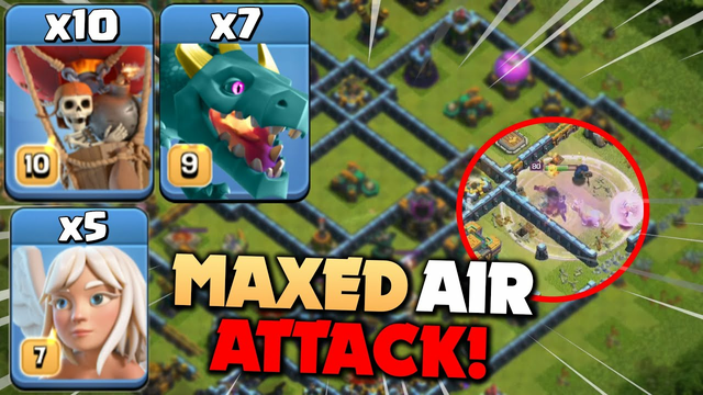 Th14 Dominating LEGEND LEAGUE with MAXED DRAGON-BALLOON Queen Funnel Strategy - Clash Of Clans