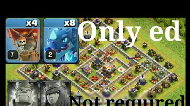 Th11 triple attack without king and Queen... Clash of clans... Coc