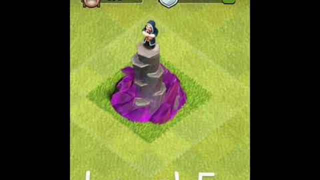 Clash of clans - wizard tower upgraded to max level 1-14