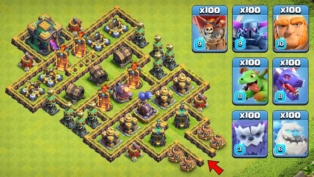Who Can Survive This Difficult Trap on Coc | Town Hall 14 Base