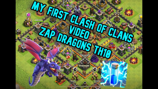 Playing Clash of Clans for the first time! Zap dragons strategy TH10