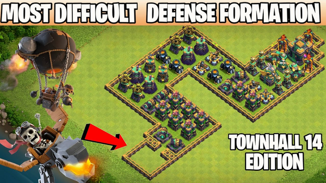 Most Difficult TOWNHALL 14 Defense Formation | New Defense Edition -Clash of clans