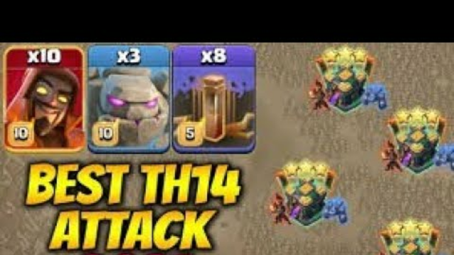 Best Th 14 attack in 2021/ Clash of clans/Golem quake electrowizard startegy