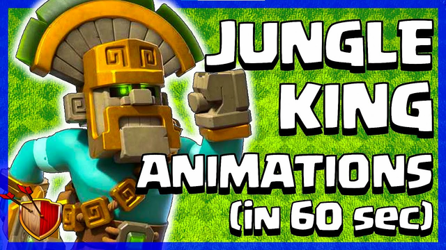 All JUNGLE KING ANIMATIONS In 60 Seconds (Clash of Clans) #Shorts