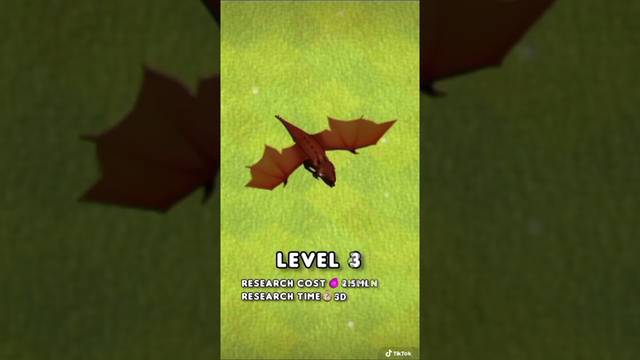 Dragon Level 1 to Level MAX and Cost | Clash Of Clans #shorts