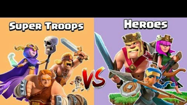 super troops Vs Heros | coc | clash of clans | #coc | #clash of clans | #shorts | for part-2 comment