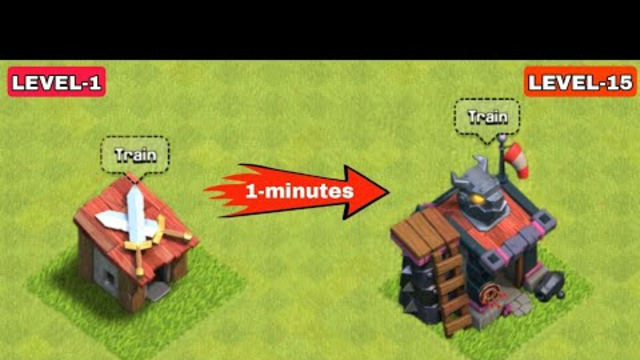 clash of clans Barracks level-1 to level max in one minute | clash of clans | #coc #clash_of_clans