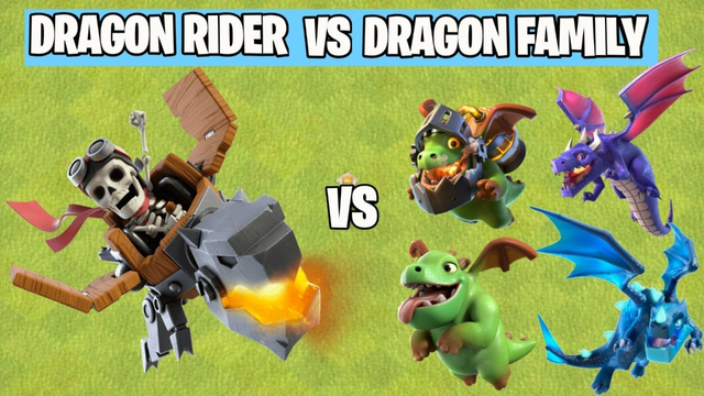 DRAGON RIDER ATTACK | Dragon Family Vs Dragon Rider On Coc | Clash Of Clans |