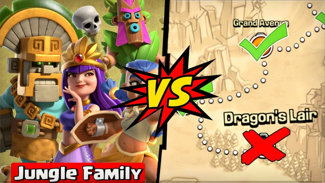 Jungle Family vs Goblin Maps - Clash of Clans