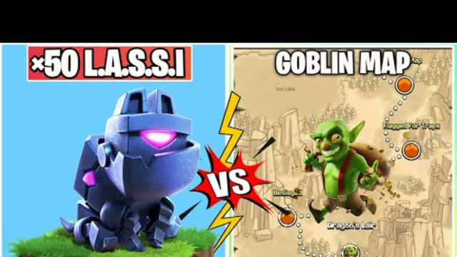 3 Star Challenge On Coc | x50 L.A.S.S.I Vs Goblin Map | L.A.S.S.I Attack  | Clash Of Clans |