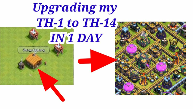 Upgrading my clash townhall 1 to 14 in 1day | clash of clans