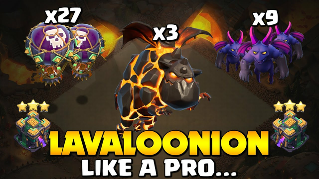 Th14 LavaLoon Attack Strategy With Different Spells - CWL 2021 Th14 Attack Strategy Clash Of Clans