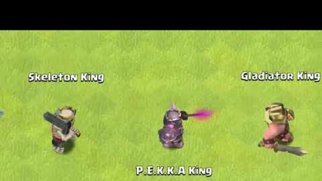 Clash of Clans king's All Skins in single Run #clashofclans #king's