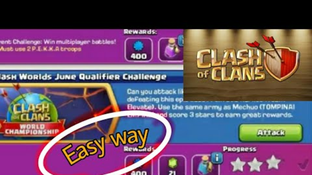 3 Star the Clash Worlds June Qualifier Challenge (Clash of Clans) New event