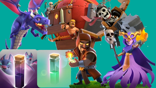 Dragon Rider and Dragbats, attacks IN CLASH OF CLANS