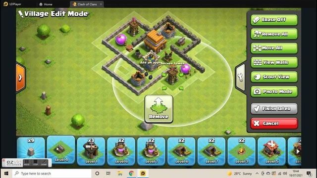 new th4 base on clash of clans (tutorial)