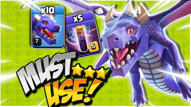 BEST TH12 Dragon Attack for 3 stars! How to Use DragBat (Clash of Clans)