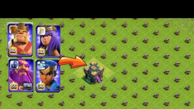 Max Heroes And pet Vs 1 Level cannons |Clash Of Clans |