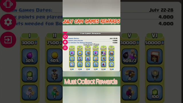 CLAN GAMES REWARDS JULY 2021 , MUST COLLECT REWARDS clash of clans Tamil #Shan