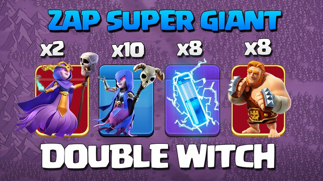 AFTER UPDATE Th12 Super Giant Double Witch Attack Strategy | New Th12 Double Witch 3 Star Attack Coc