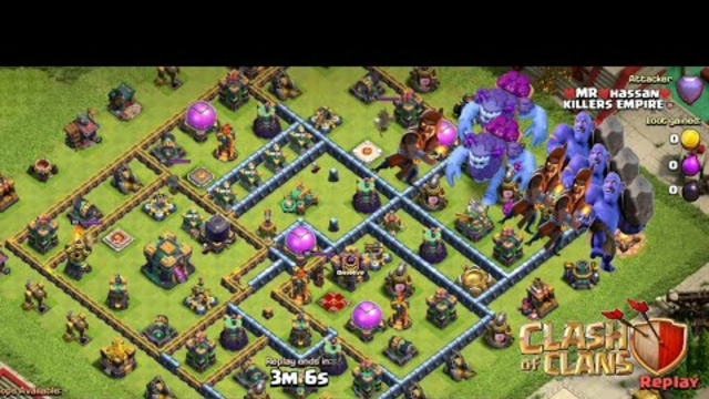 Th14 Yeti Bowler with Super Wizard Attack Strategy Part 18 (Clash Of Clans)