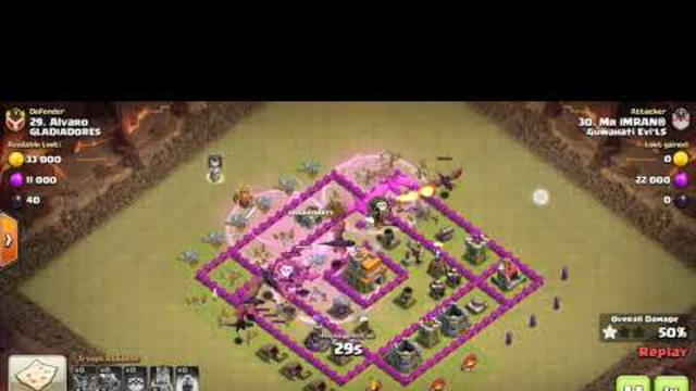 Dragon attack in war ! clash of clans