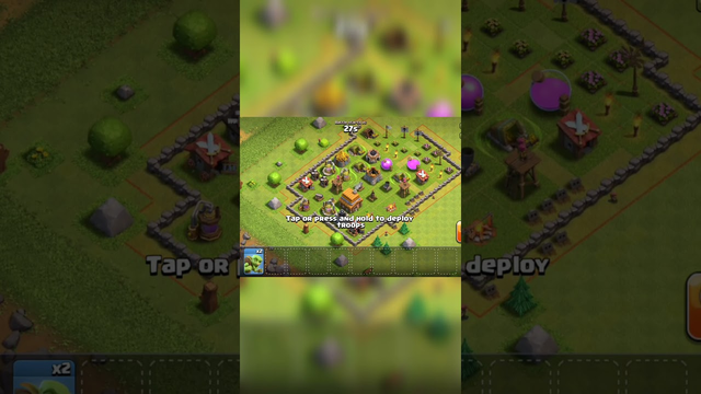 2 barbarians vs entire base clash of clans