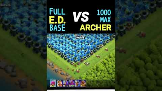 Full e.d. base vs all troops | ARCHER | Clash of clans, coc | #shorts #youtubeshorts #gtron9528 #coc