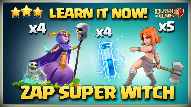 Best Th12 Super Witch Attack Strategy with Valkyrie | Th12 Zap Super Witch - Th12 Super Witch - Coc