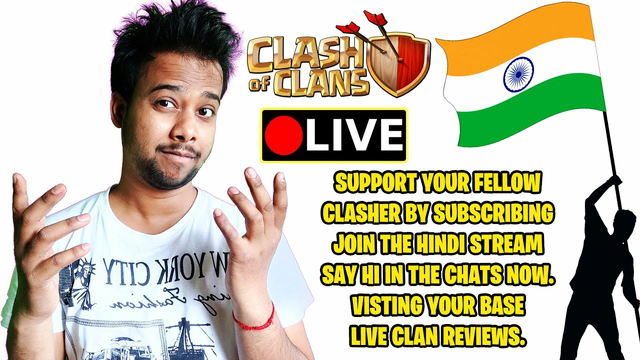 Clash Of Clans Live Streams India -Visiting Your BASE - WIN A GOLD PASS NOW BY SUBSCRIBING !!
