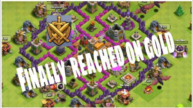 Finally reached gold league in clash of clans