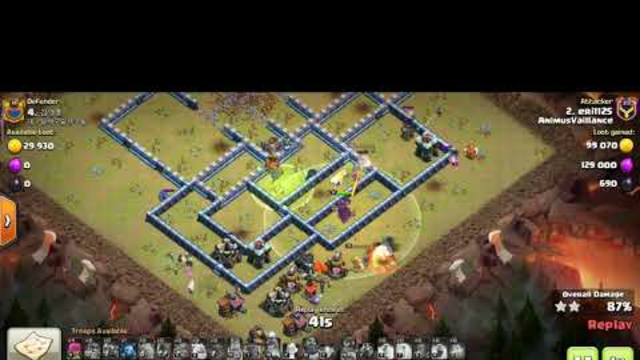 CLASH OF CLANS : TH14 3STARS WAR ATTACK. Ground  ATTACK by : eri1125