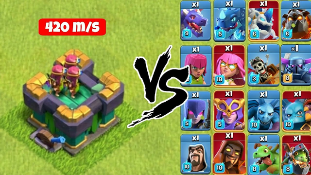 Mini X-bow vs All troops - Clash of Clans