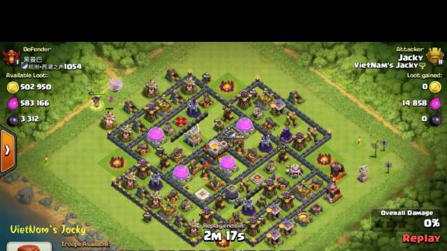Combo Valkyrie Attack TH11 (134) [VietNam's Jacky] Clash Of Clans