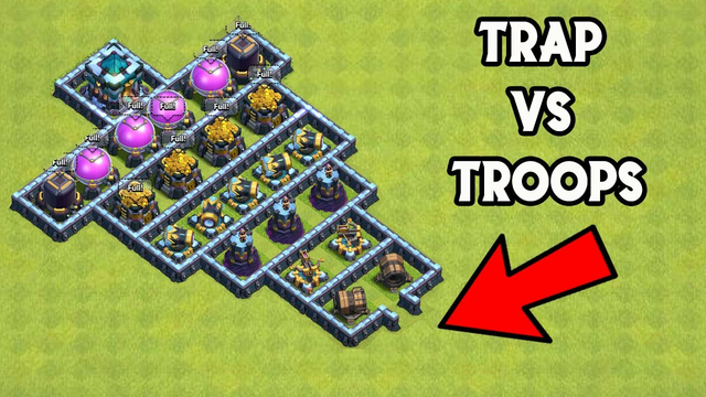 New COC Trap VS Troops Challenge | Clash of Clans