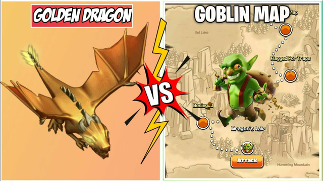 Gaint Dragon (x10) Vs Goblin Map On Coc | Goblin Map Gameplay | Clash Of Clans |