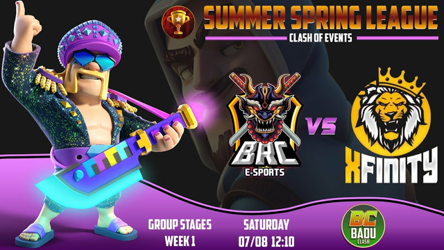 BRC e-sports vs Xfinity /Summer spring League/clash of clans