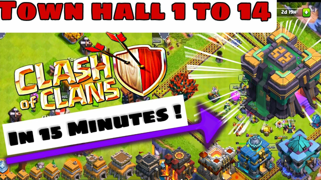 Town Hall 1 to 14 In 15 Minutes ! | COC Private Server