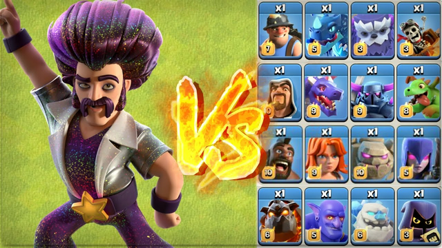 Party Wizard vs All Troops - Clash of Clans