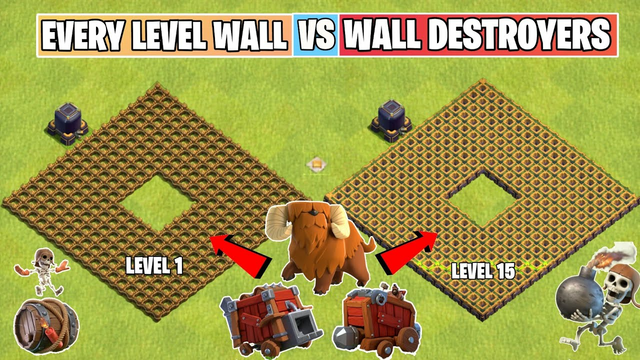 ALL WALL DESTROYERS SPECIALIST Vs EVERY LEVEL WALLS  | Clash of clans