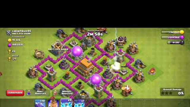 Clash of clans attack | Multiplayer attack | th 6 vs th 8 | dragon attack | learn gamers