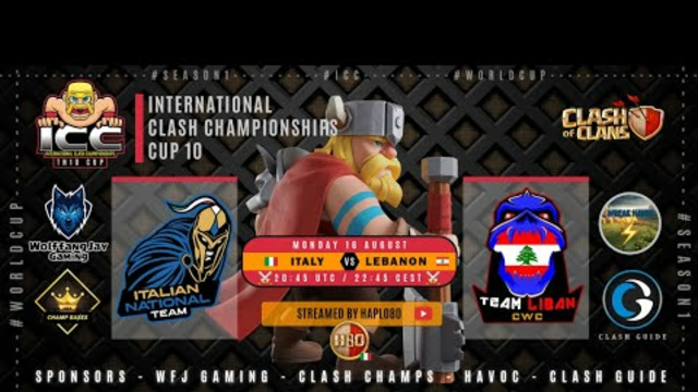 ICC TH10 Semifinali Italy  vs Lebanon - Clash of Clans