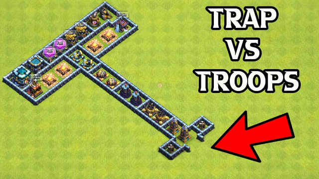 Who Can Survive This Difficult Trap on COC? New Amazing Trap VS Troops