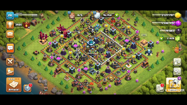 CLASH of CLANS Looting Use Dragon for Upgrade to TH 14