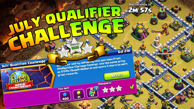 Easily 3 Star the July Qualifier Challenge (Clash of Clans)