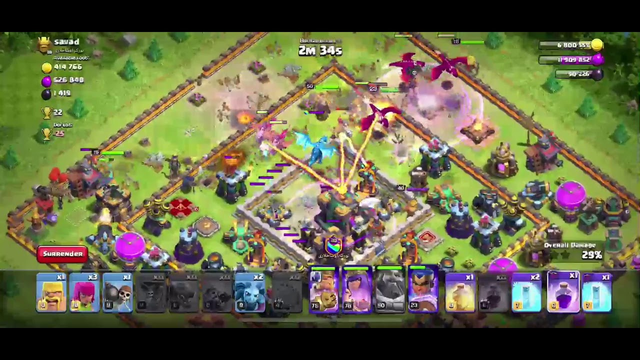 Clash of clans grinding to max th14/base reviews/English