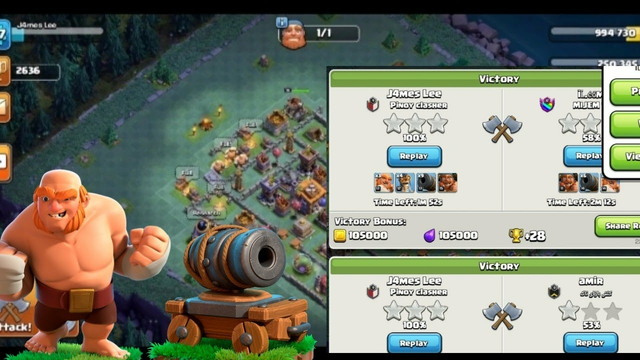 BH7 Giant and Cannon cart attack strategy | Clash of Clans.